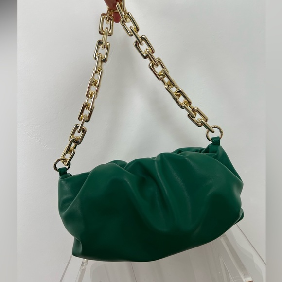 Softest Vegan Leather Chain Pouch Shoulder Bag - Picture 5 of 10